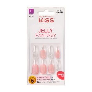 KISS - JELLY FANTASY ON-TREND TRANSLUCENT PRESS-ON NAILS. NWT.